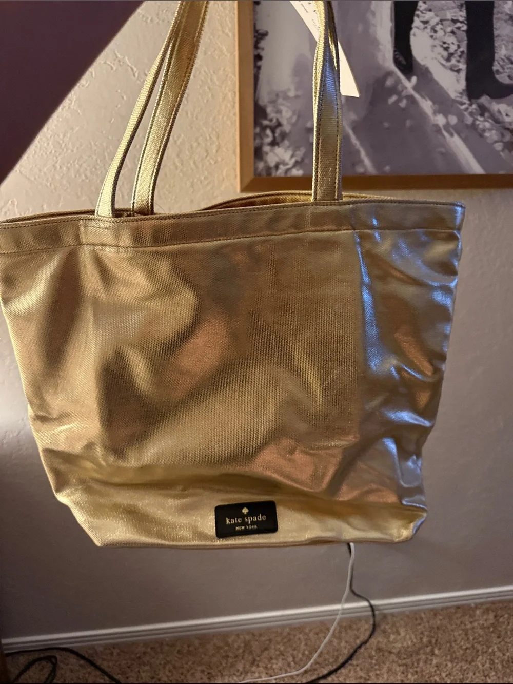 kate spade Metallic Gold Bow Tote